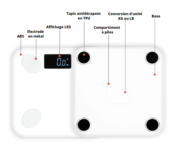Balance intelligente connectée : Bluetooth